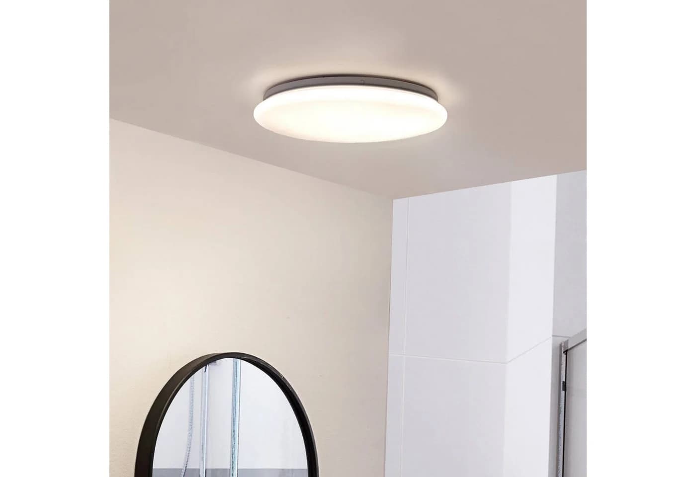 Lindby LED-Deckenleuchte Eovi, Ø 33 cm, weiß, rund