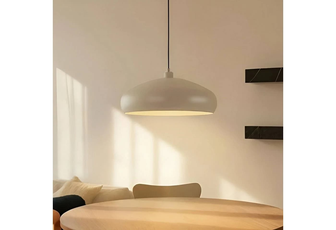 Lindby Hängeleuchte Elover Beige Eisen