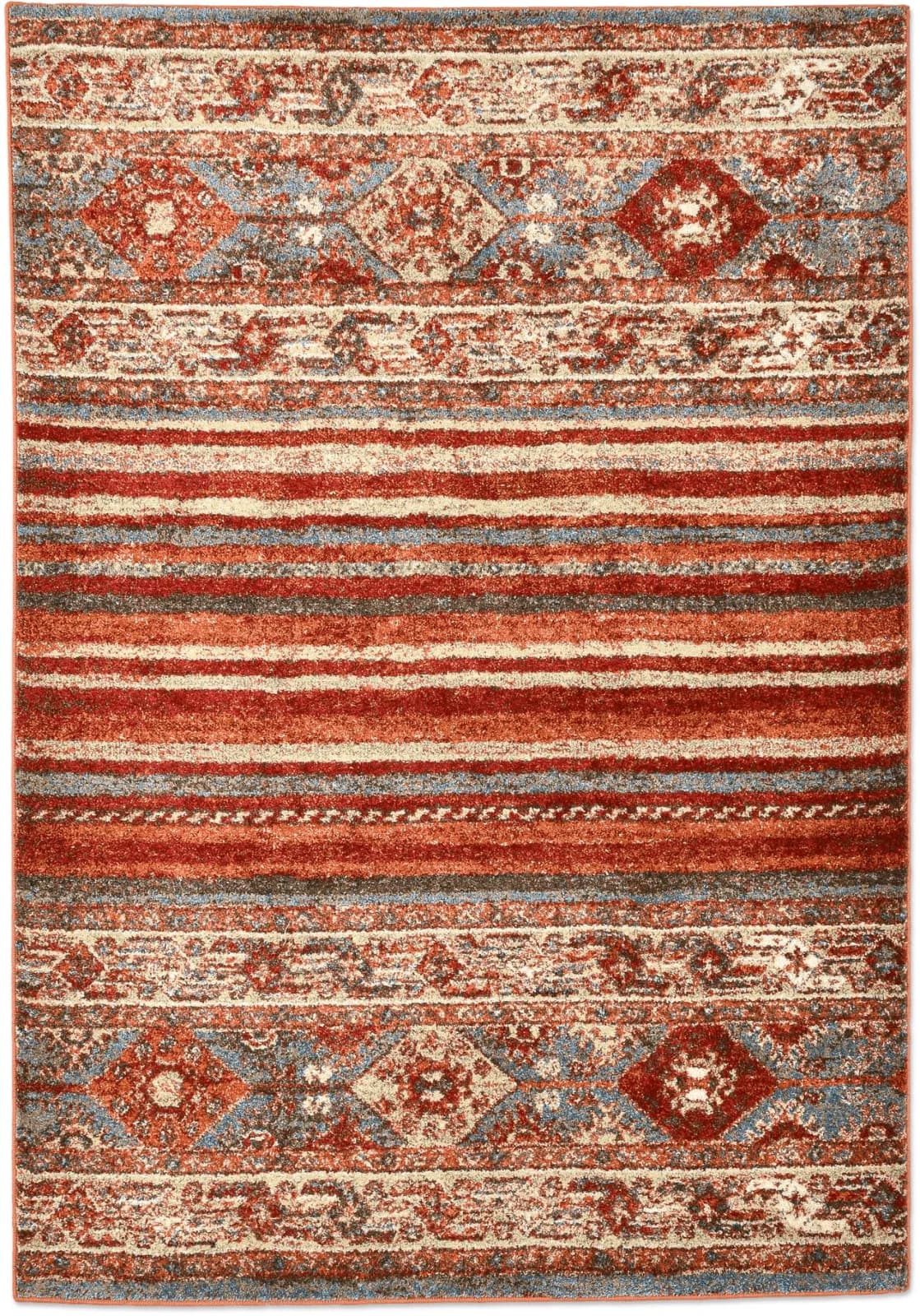 Gino Falcone Teppich Felicia Rot Modernes Ethno-Design Kurzflor