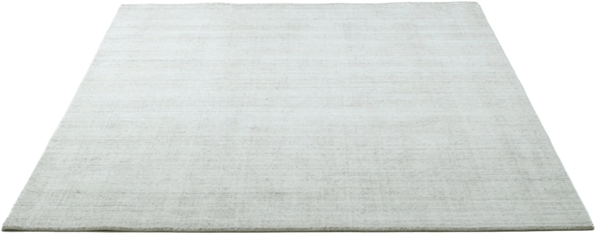 SANSIBAR Tinnum Uni Meliert Teppich Beige Handgewebt