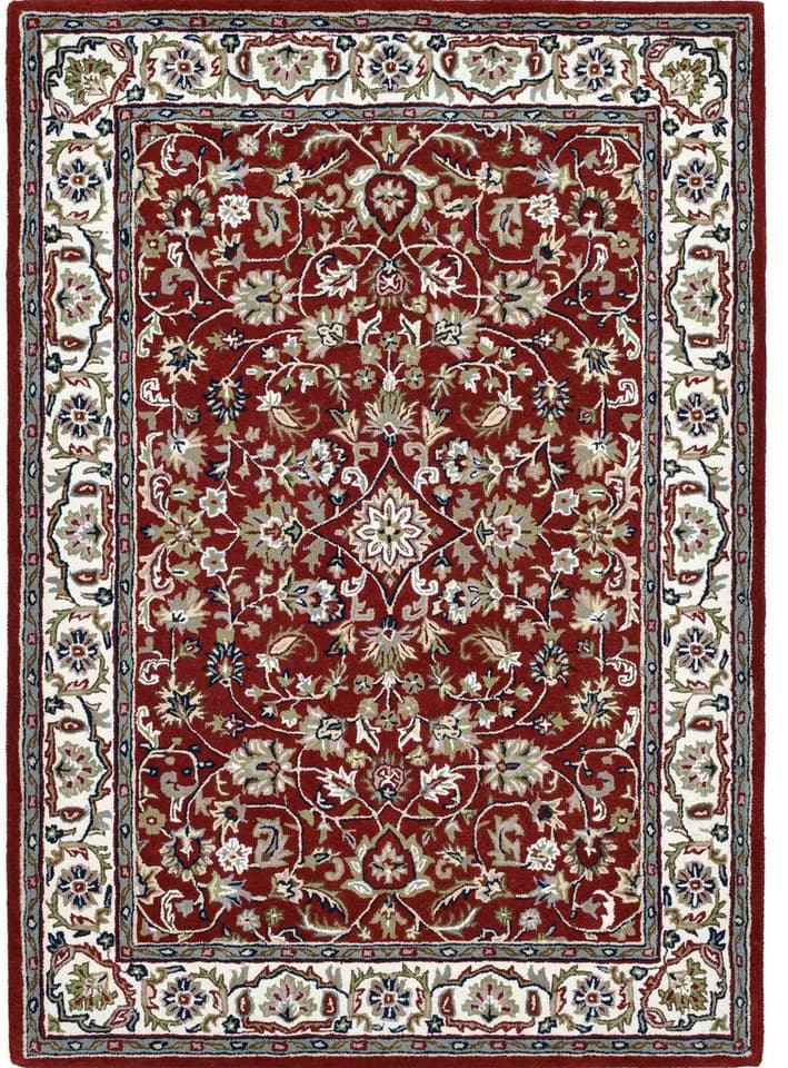THEKO Wollteppich Royal Orient Isfahan Rot Handgetuftet