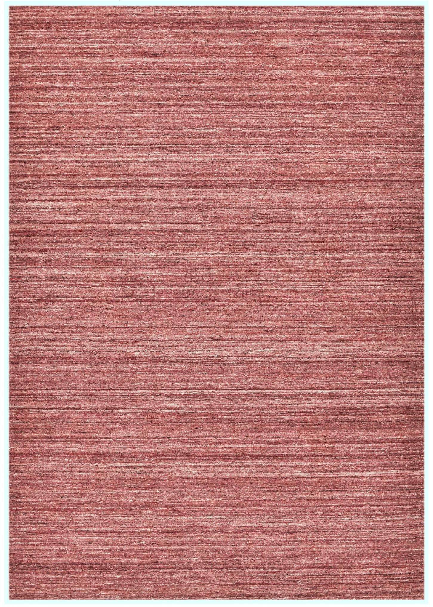 Wollteppich THEKO Pure UNI Rot Handgewebt