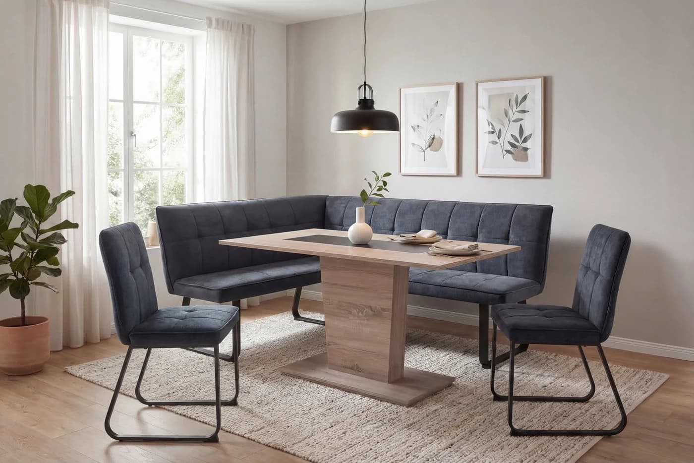 byLIVING Esstisch VIENNA Sonoma Eiche Melaminplatte 6 Sitzplätze