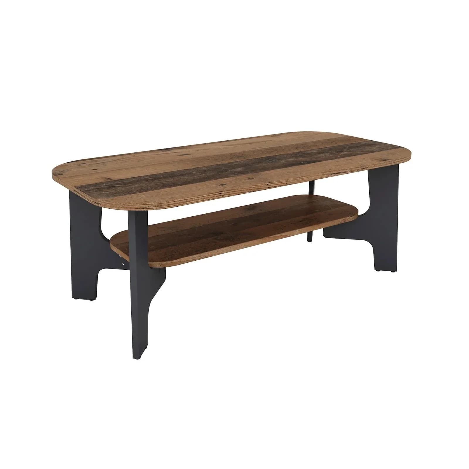 byLIVING Couchtisch JONNY Old Wood Optik Anthrazit