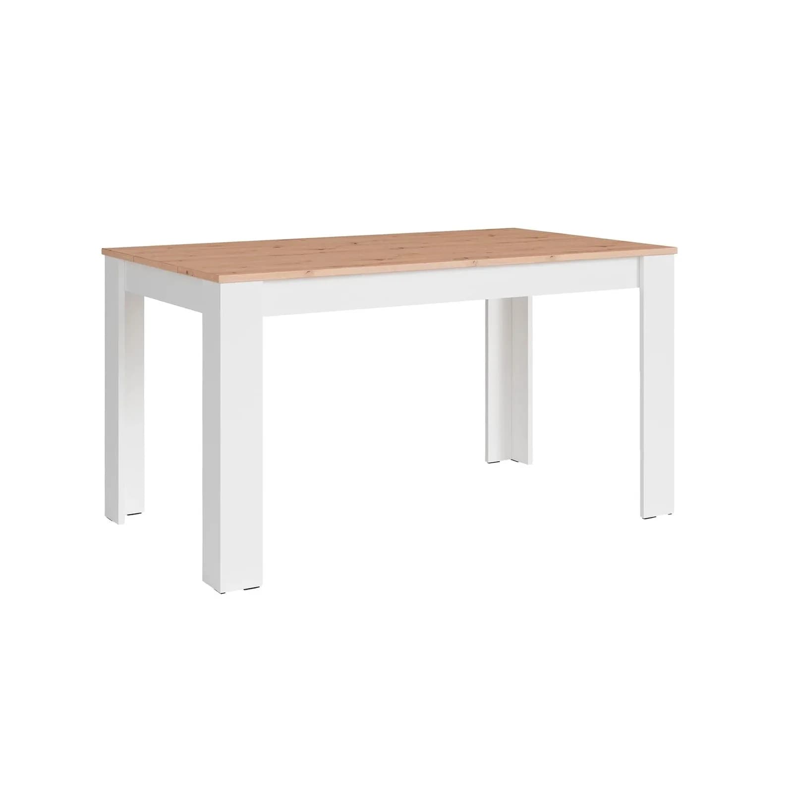 byLIVING Esstisch Nori Weiß Eiche-Optik Modern