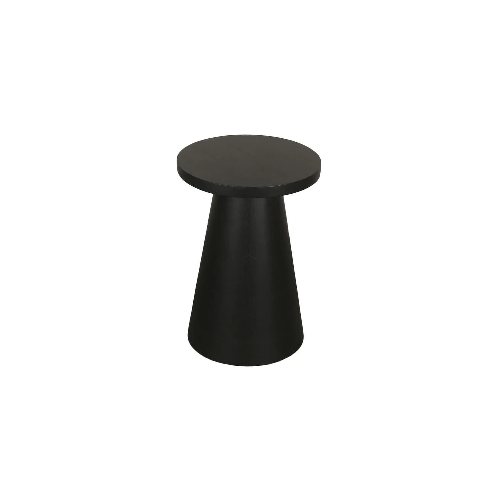 byLiving Beistelltisch CONE Schwarz Massivholz