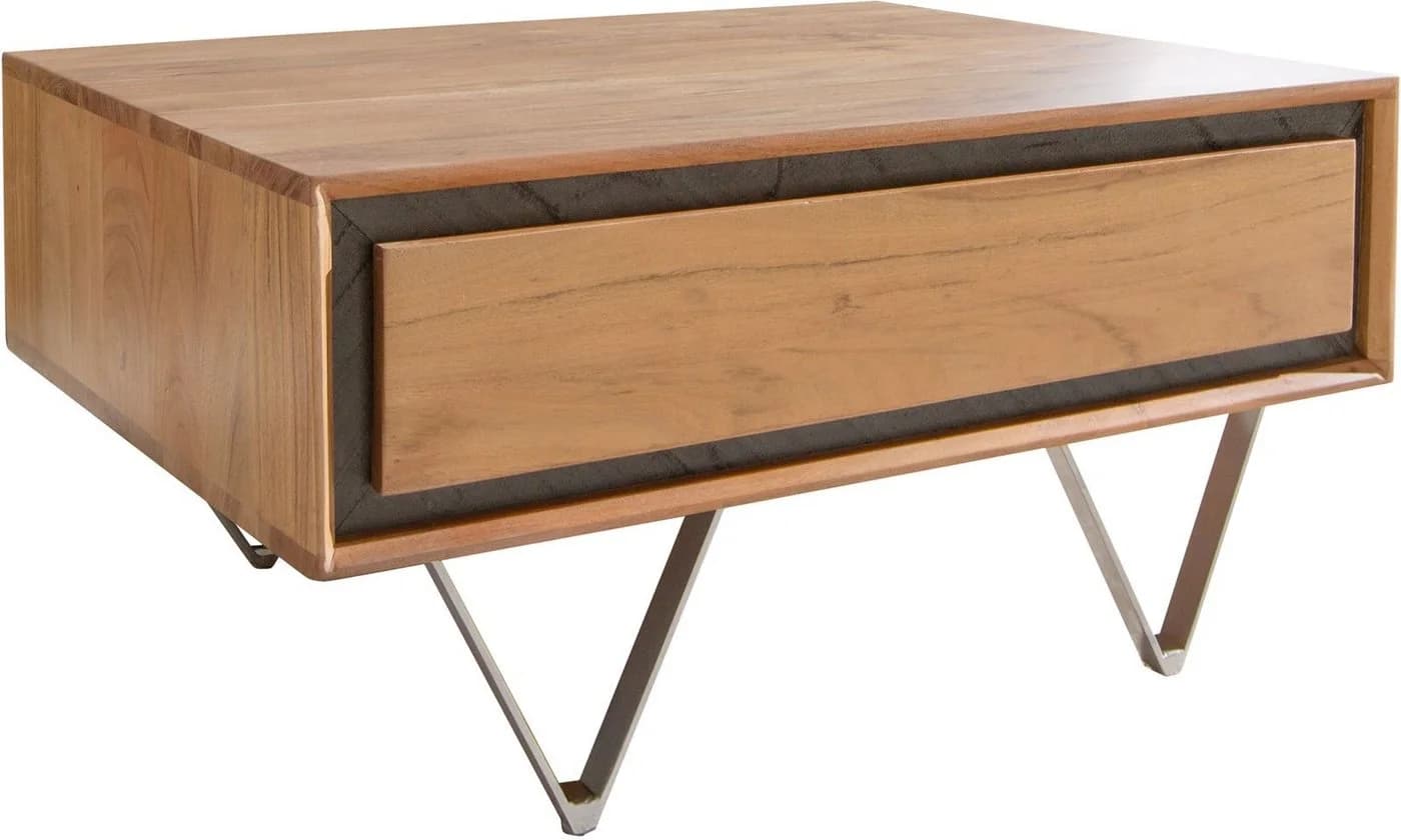 DELIFE Couchtisch Stonegrace Akazie Natur Steinfurnier Couchtisch