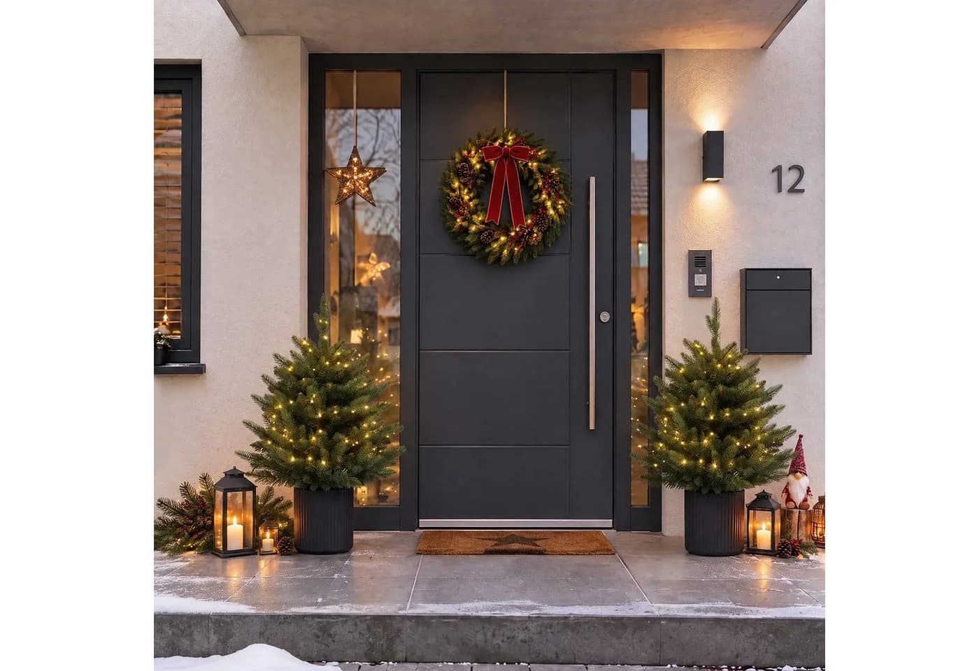 Salcar Künstlicher Weihnachtsbaum 60 cm Grün mit Topf