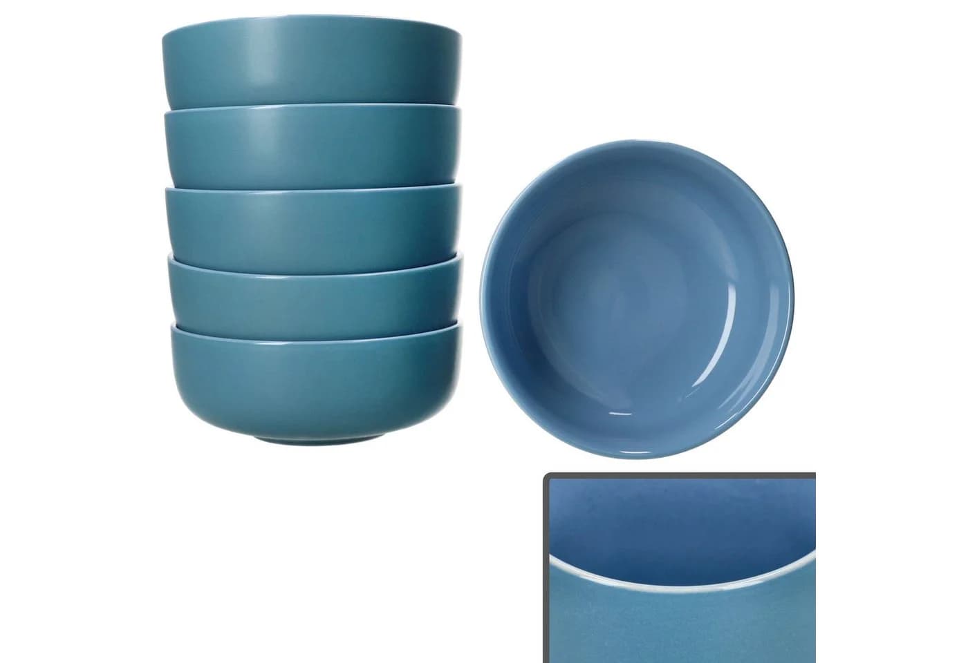 Ritzenhoff & Breker Müslischale 6er-Set Ozeanblau Steingut