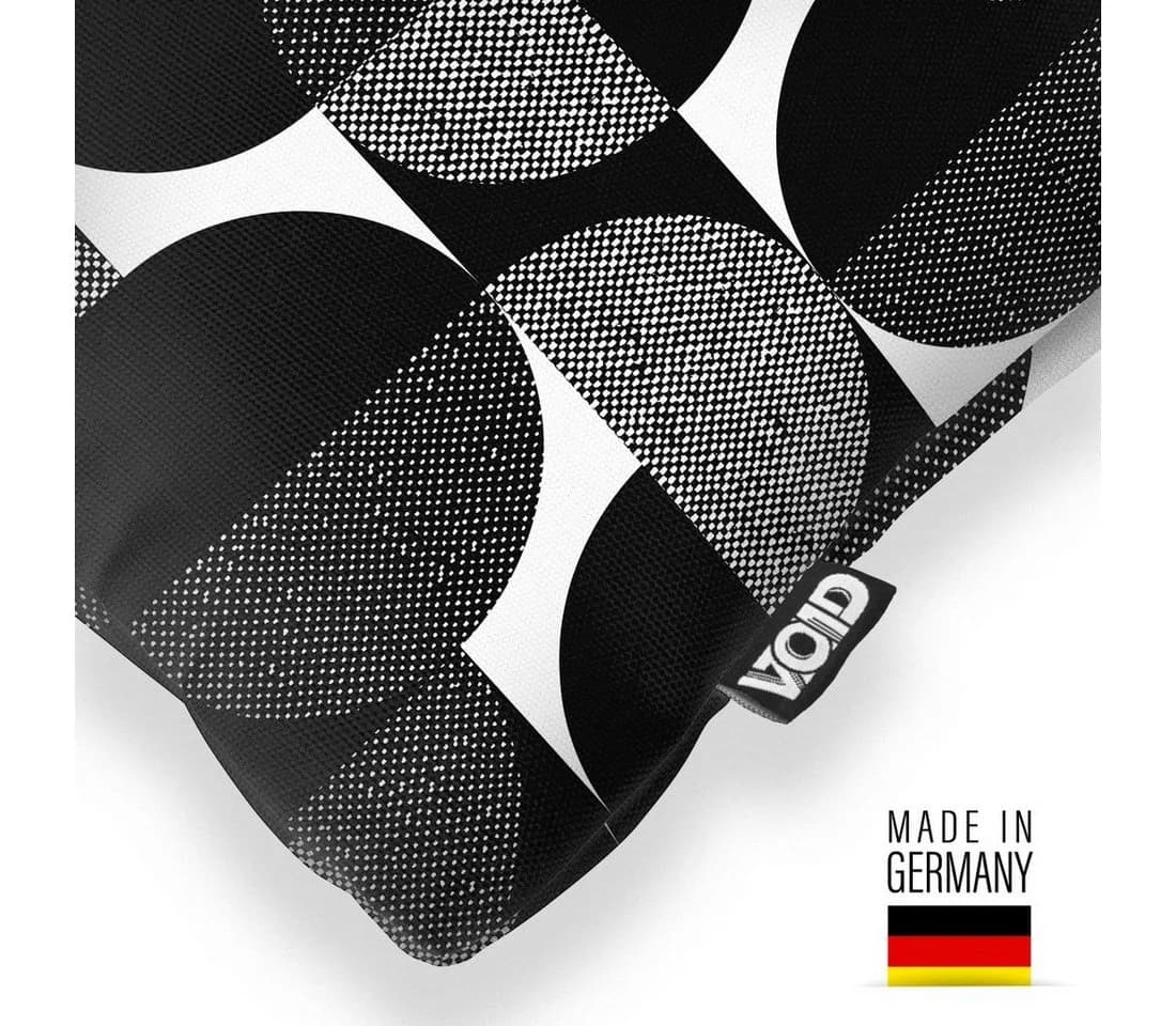 VOID Kissenbezug Schwarz-Weiß Geometrisch Retro Vintage