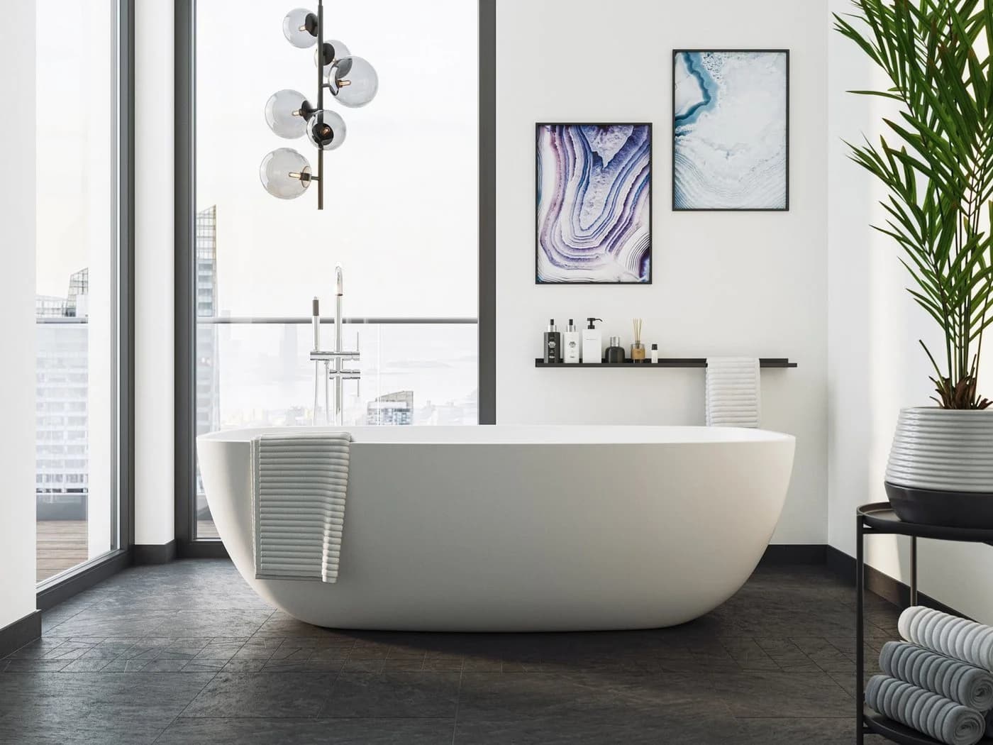Magnolia Home Freistehende Badewanne Legacy 180 Weiß Matt