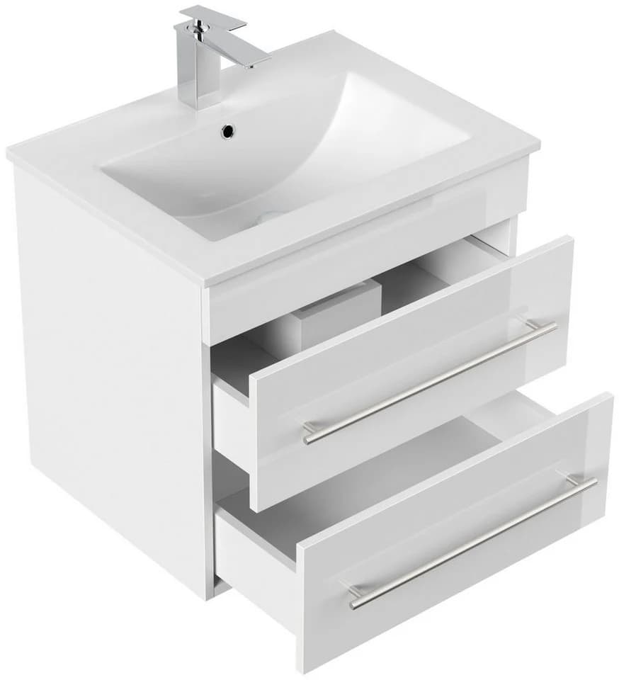 Magnolia Home Waschtisch Milet SoftClose weiss hochglanz