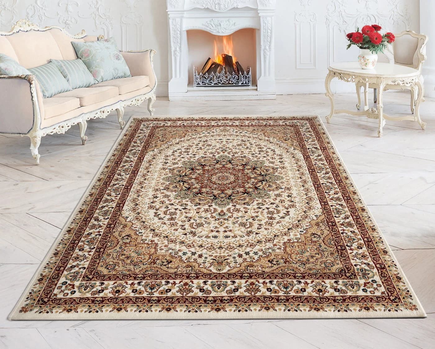Carpetilla Designteppich Afsahan Orientalisch Polyester Rechteckig