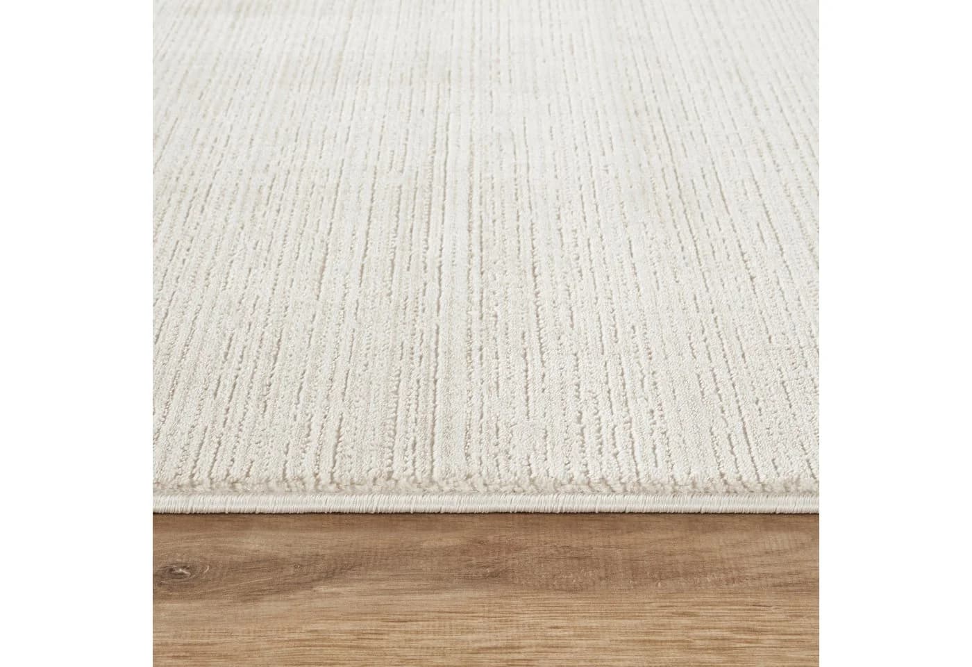 Carpetilla Teppich 3D Hoch&Tief Effekt Modern Creme