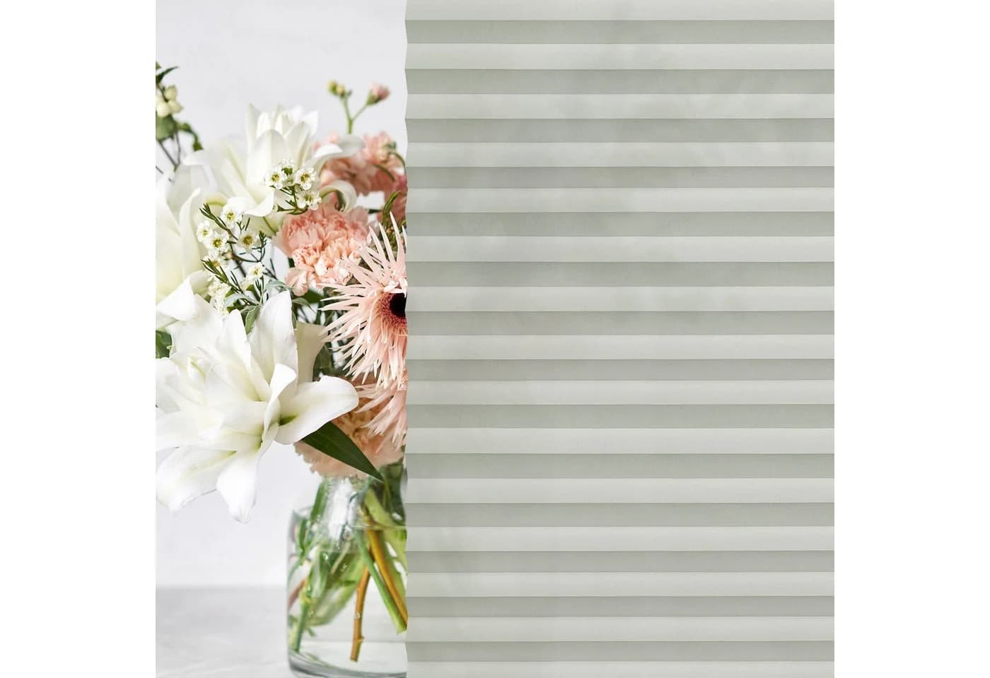 jalousiescout Plissee Pure Premium Grau Polyester ohne Bohren