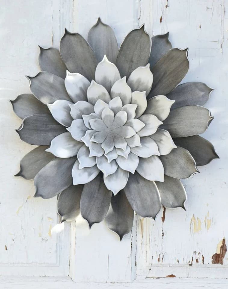 artplants Kunstblume Kamelie Grau Ø40cm