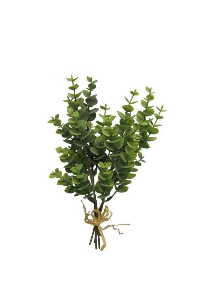 artplants Kunstblumenstrauß Eukalyptus Bund Grün 25 cm