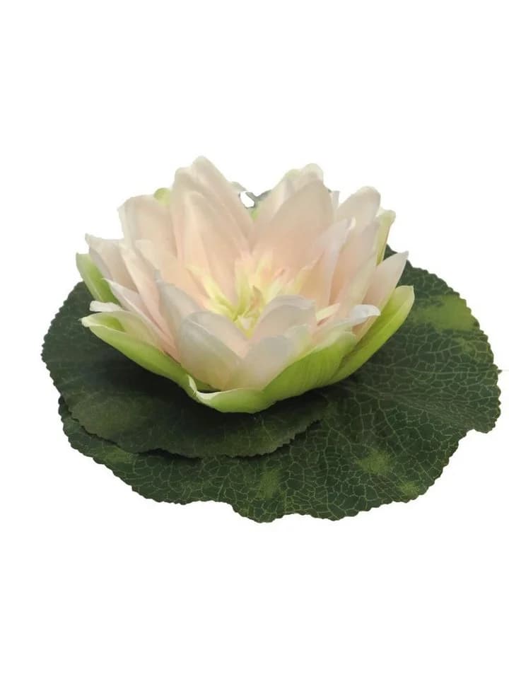 artplants Kunstseerose Schwimmend Zartrosa Ø18 cm