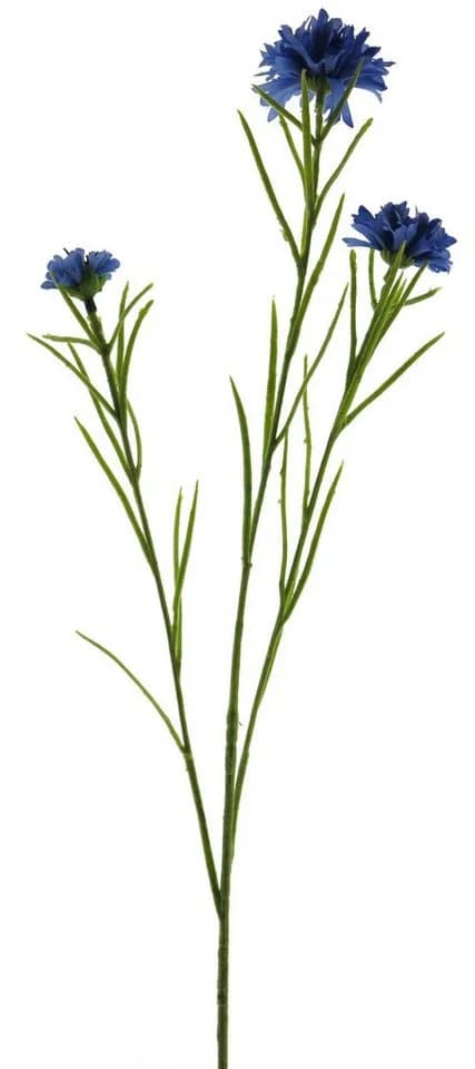 artplants Kunstzweig Kornblume Blau 65 cm