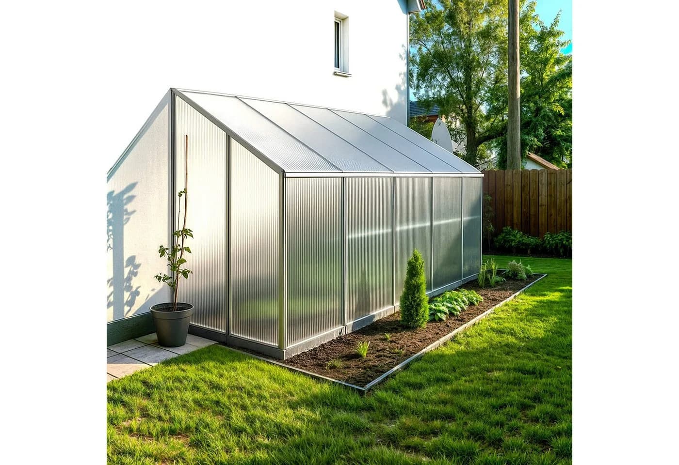 Arebos Hohlkammerplatte Transparent für Gewächshaus, Carport, Frühbeet, Überdachung, 6 mm, 900 m², (10-St)