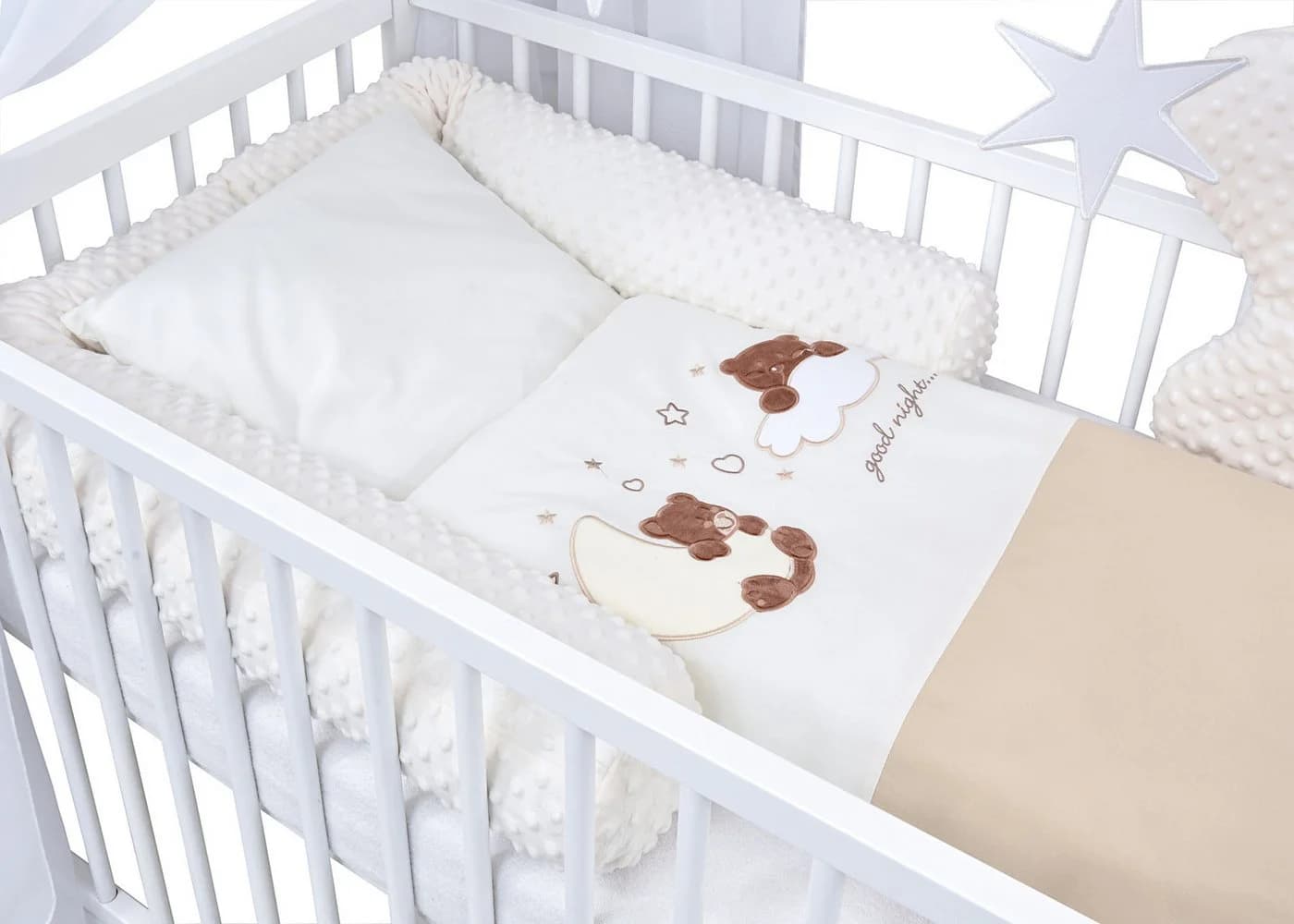 Baby-Delux Komplettbett Hausbett 60x120 cm Weiß mit Schublade