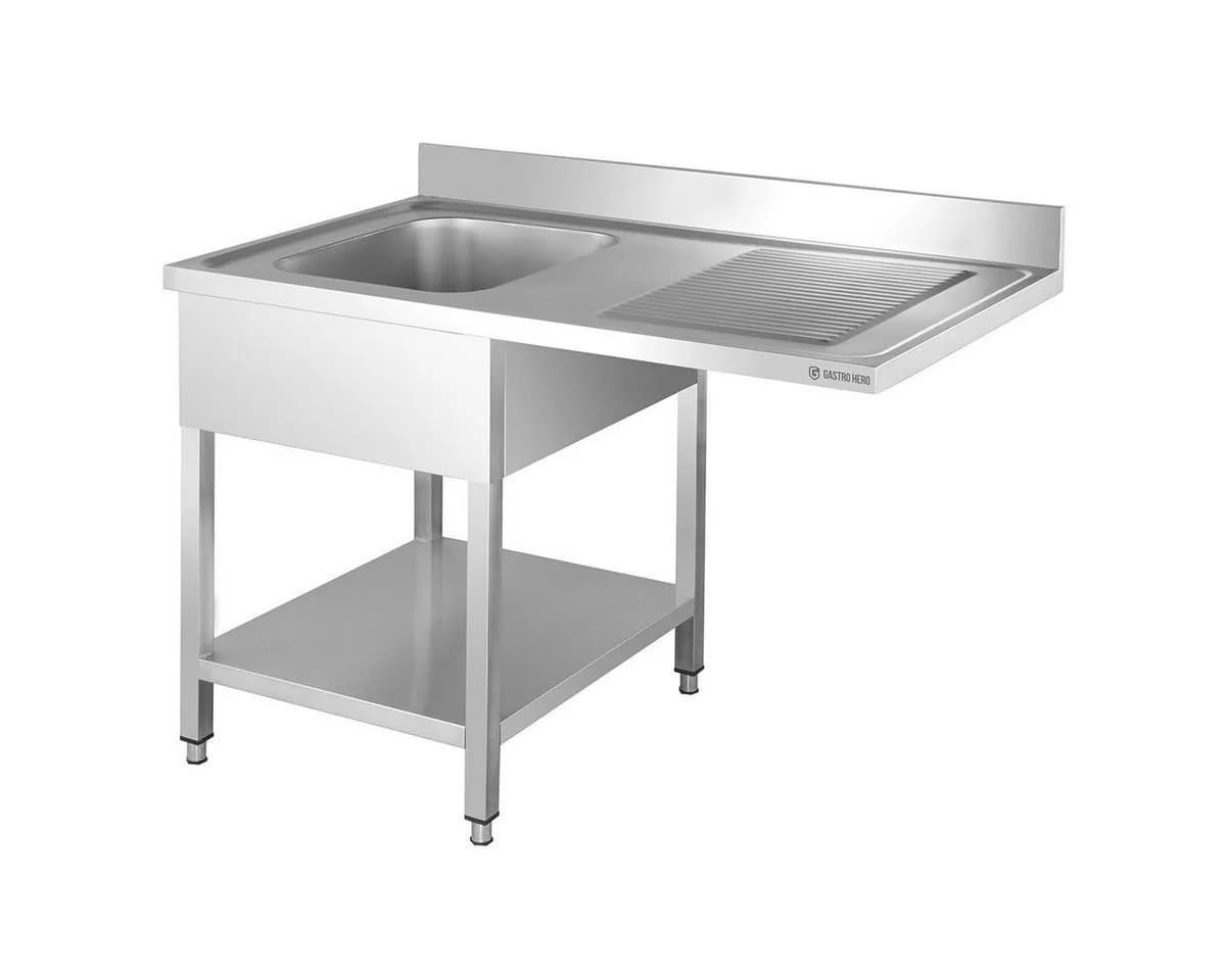 GastroHero Edelstahl Spülzentrum mit Grundboden