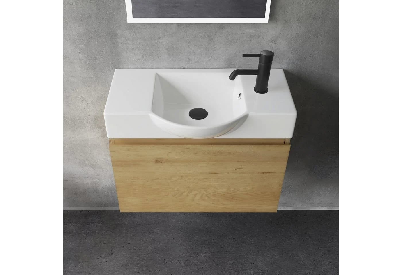Alpenberger Badmöbel-Set mit Waschbecken und Softclose Unterschrank