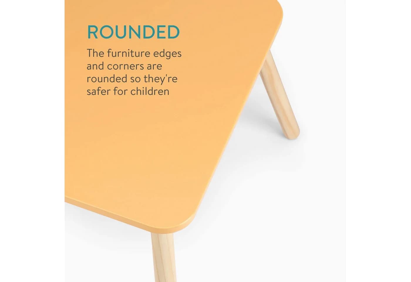 Navaris Kindersitzgruppe Giraffe aus Holz Orange/Weiß