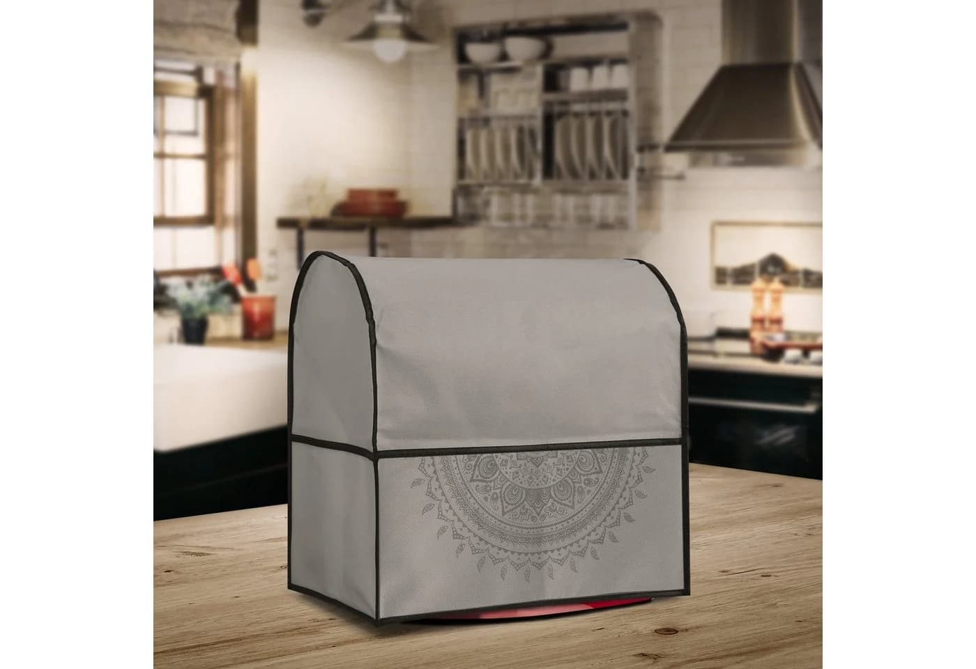 kwmobile Abdeckhaube Grau für KitchenAid 4,3-4,8 Liter mit 3 Fächern