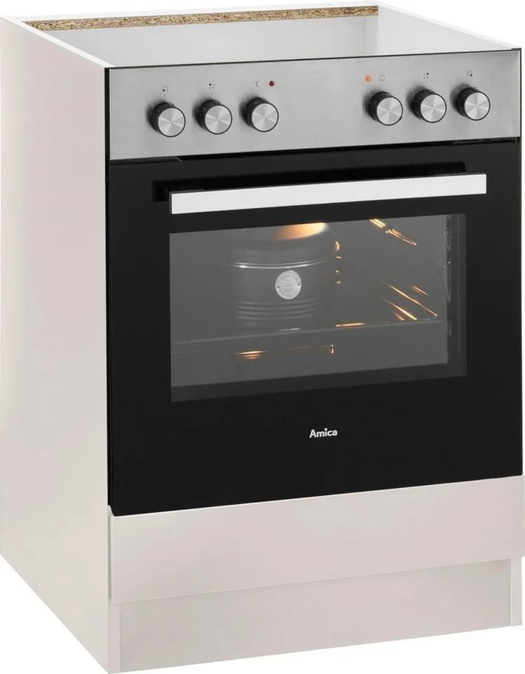 Wiho Küchen Herdumbauschrank Cali Beige Holzwerkstoff