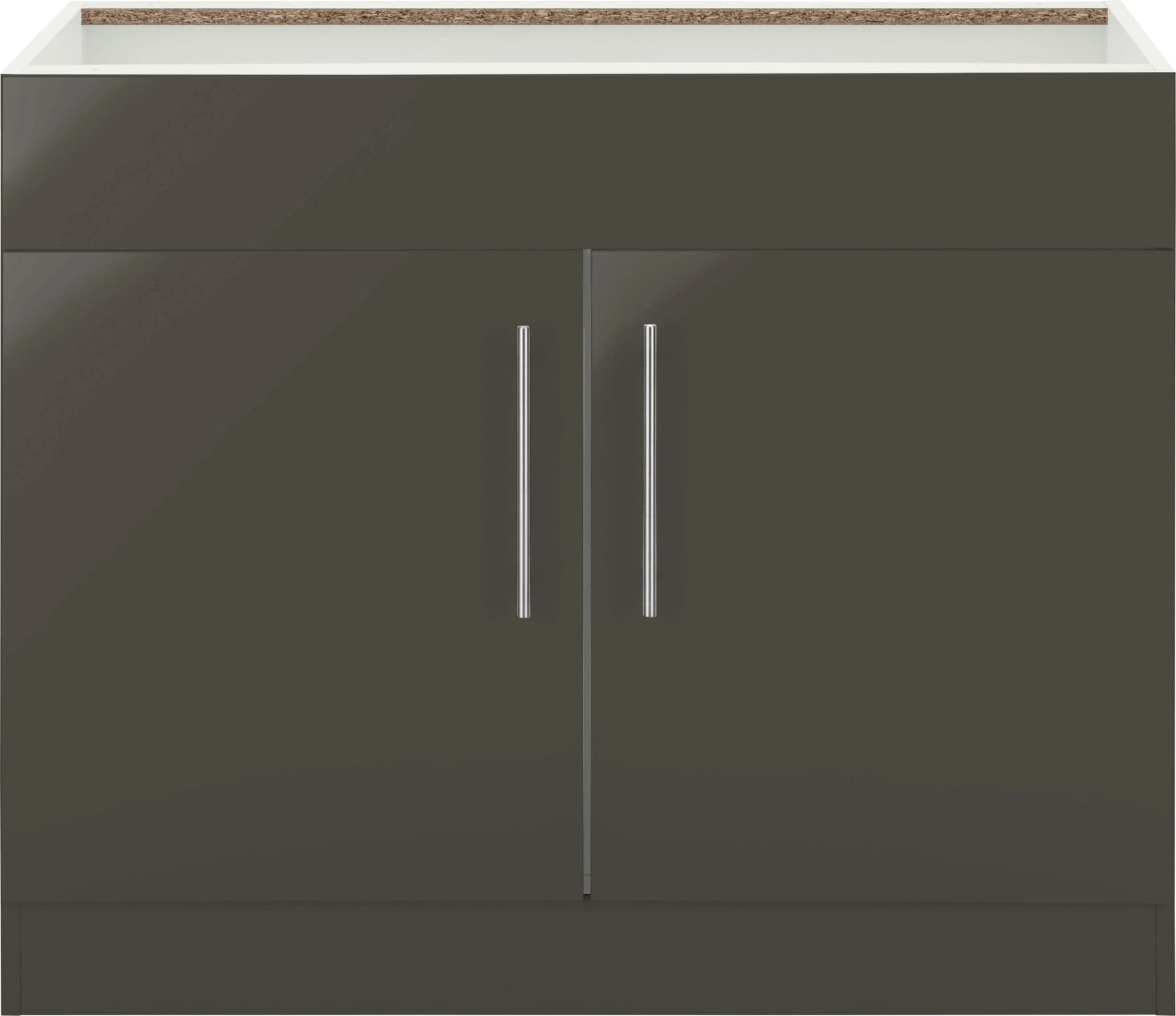 WIHO KÜCHEN Spülenschrank Cali Anthrazit Glanz/Matt 100cm