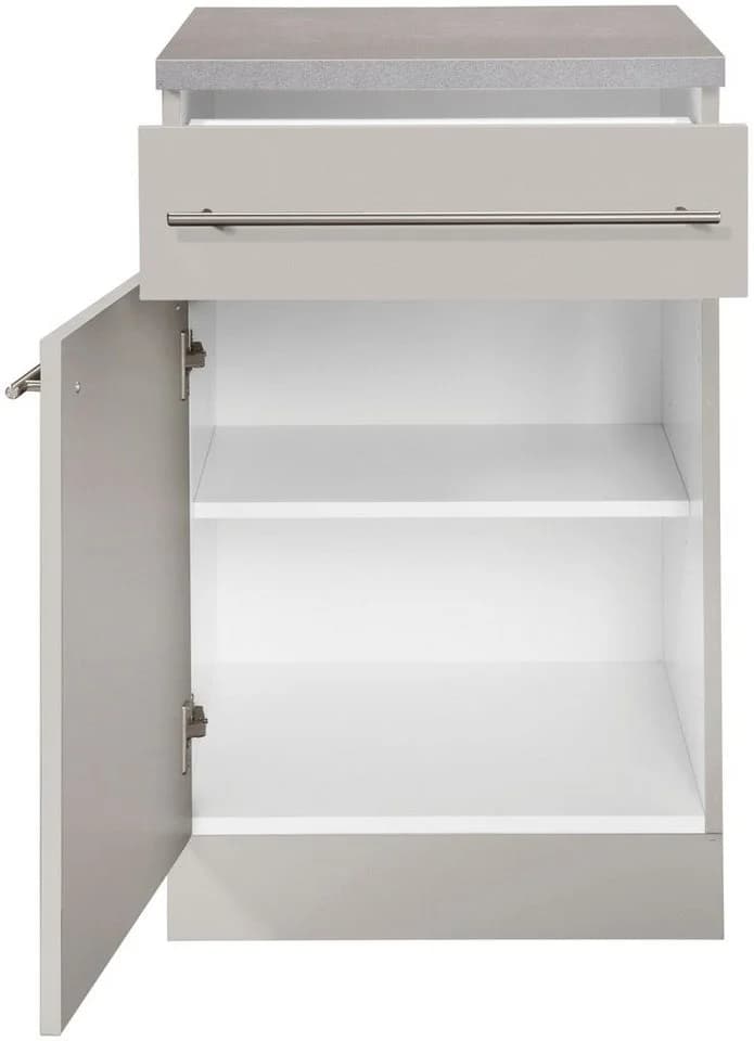Wiho Küchen Unterschrank Chicago Beige Grau 50 cm