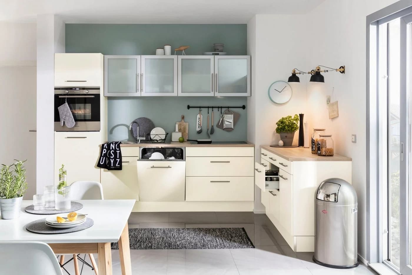 WIHO KÜCHEN Spülenschrank Ela Beige Magnolia 50cm