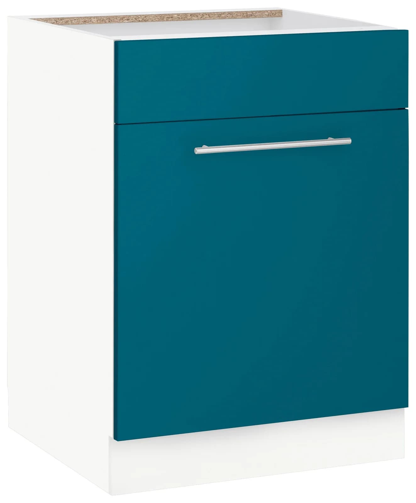 Wiho Küchen Spülenschrank Flexi2 Ozeanblau Weiß 60cm