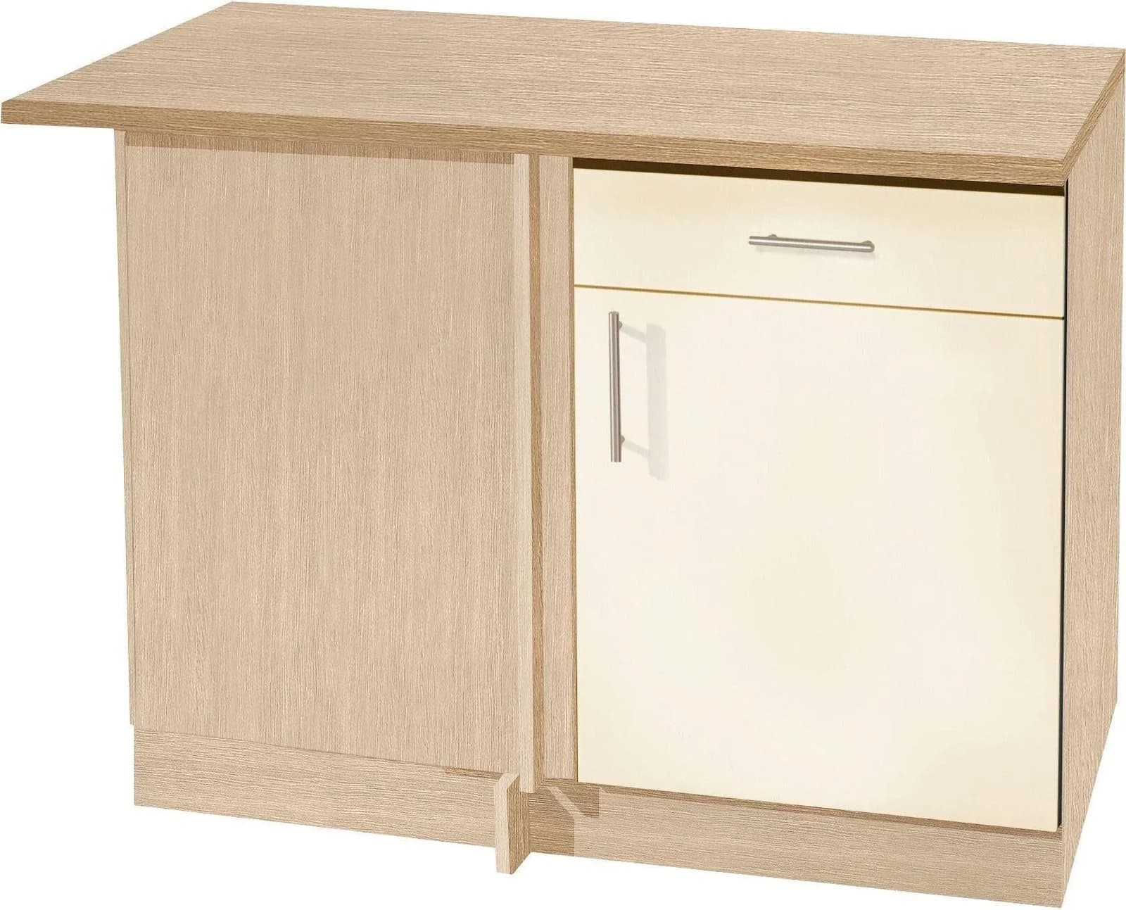WIHO KÜCHEN Eckunterschrank Kiel Beige Magnolia Sonoma Eiche