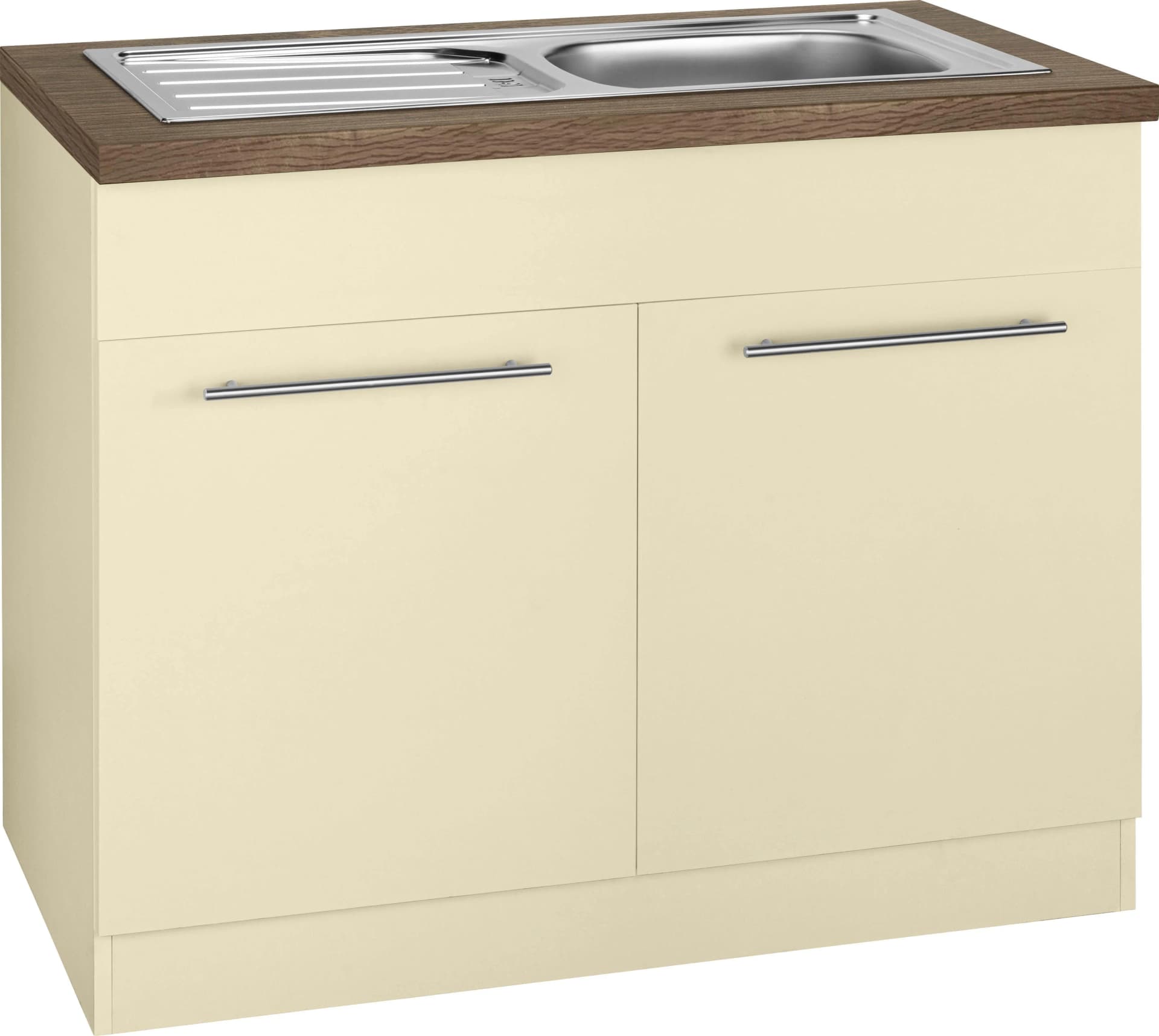 Wiho Küchen Spülenschrank Unna Magnolia Eiche Tabak mit Spüle