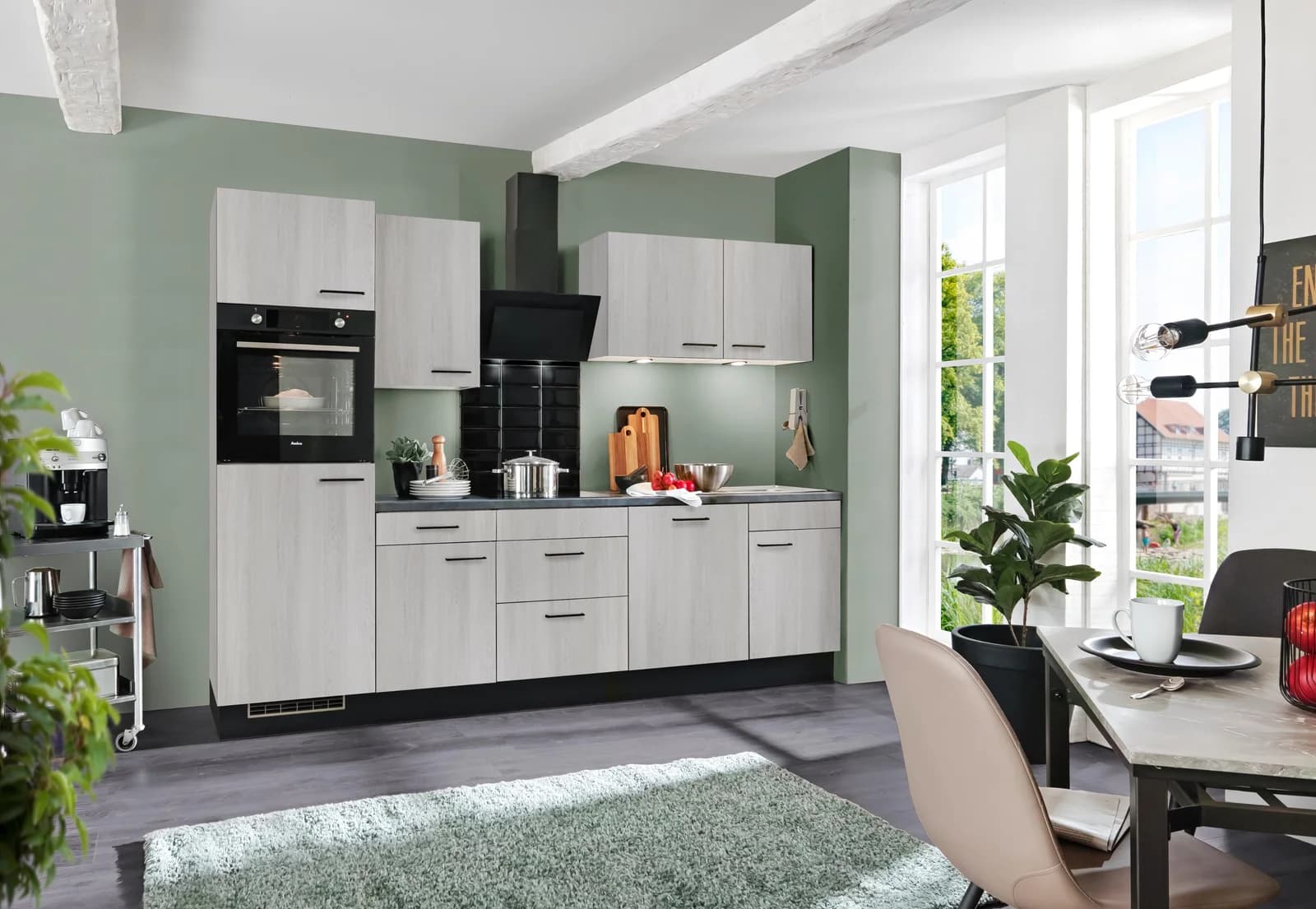 Wiho Küchen Nisos Komplettküche 280cm mit E-Geräten
