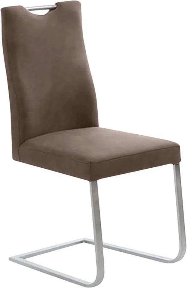 K+W Komfort & Wohnen Freischwinger 6194 Braun Edelstahl Griff