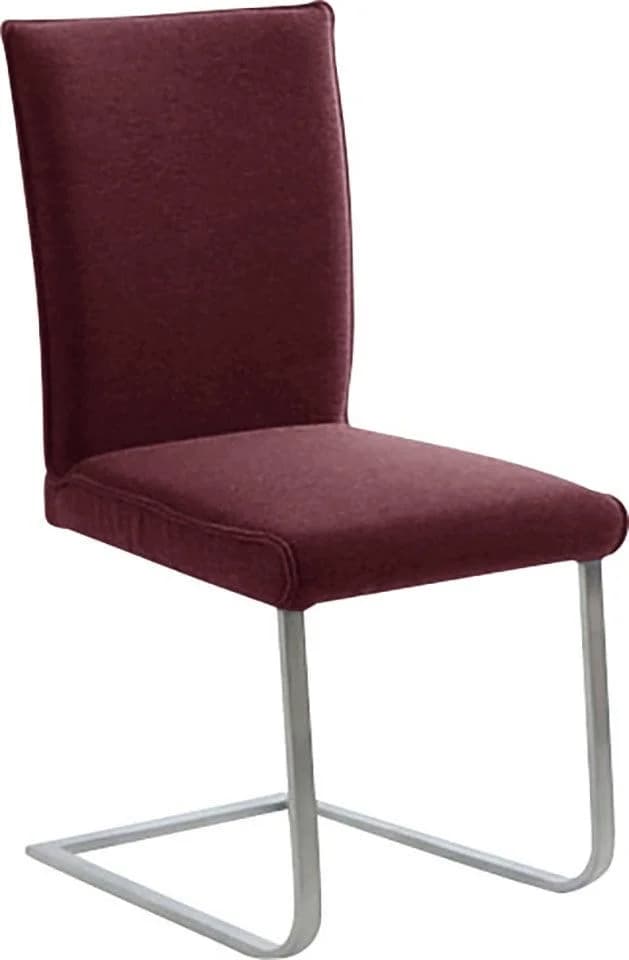 K+W Komfort & Wohnen Santos III Freischwinger Bordeaux 15 Edelstahl