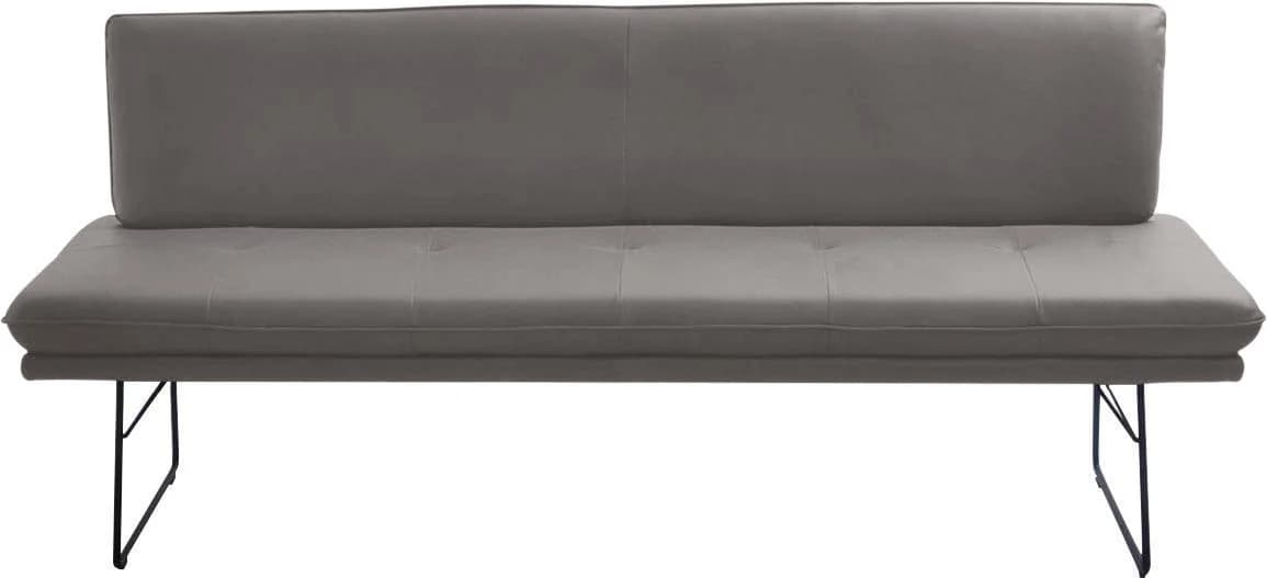 K+W Komfort & Wohnen Polsterbank Giacomo IV Grau Leder