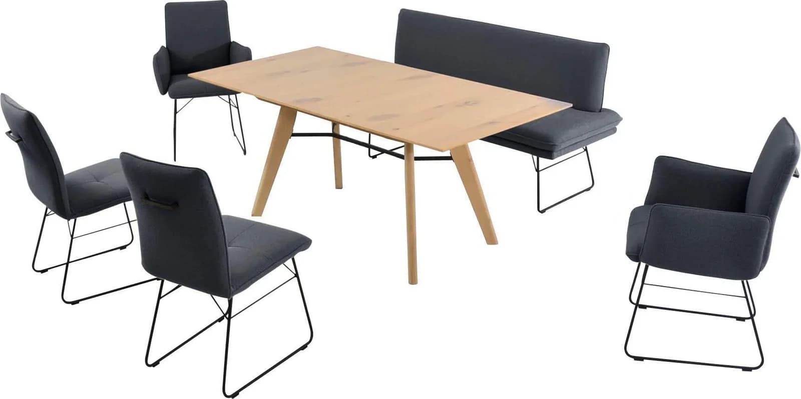 Essgruppe K+W Komfort & Wohnen Giacomo IV Marineblau Polsterbank
