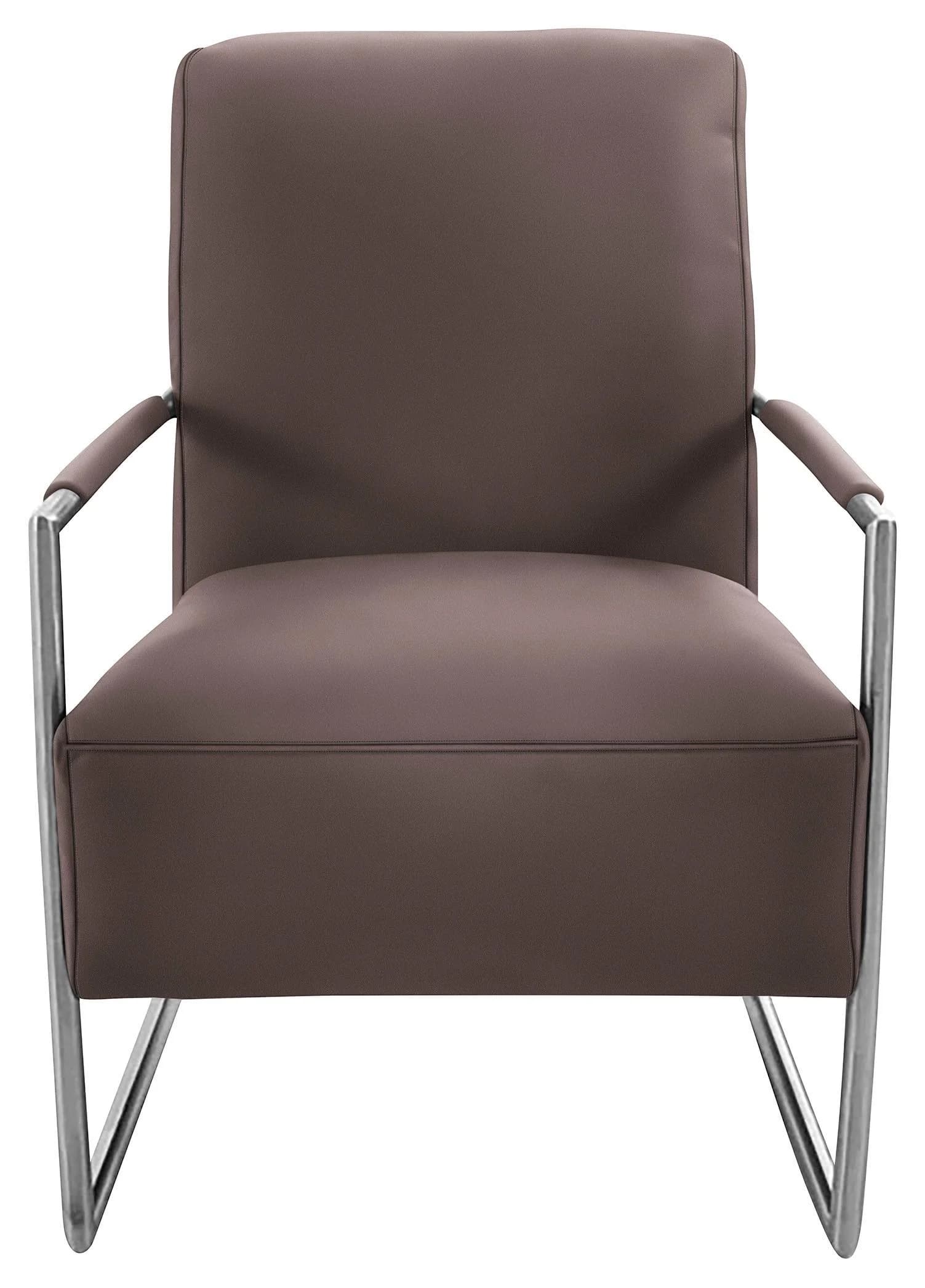 K+W Cocktailsessel Loft mit bezogenen Armlehnen - Braun