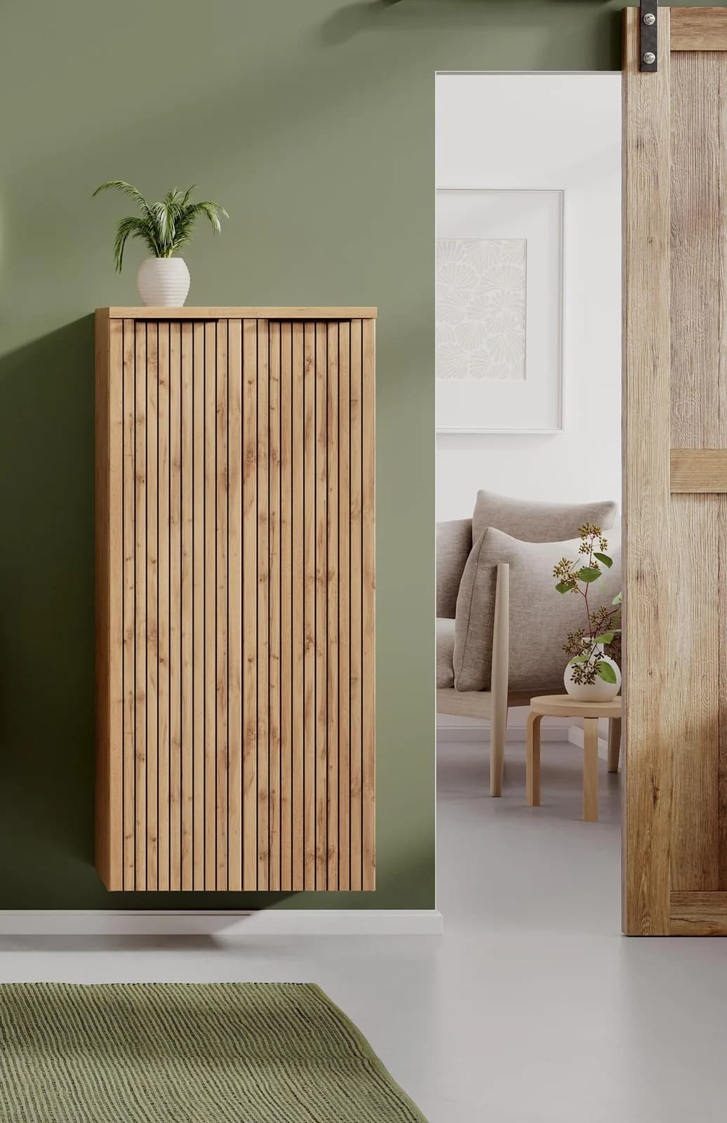 Midischrank WELLTIME Braun Holzwerkstoff 2-türig
