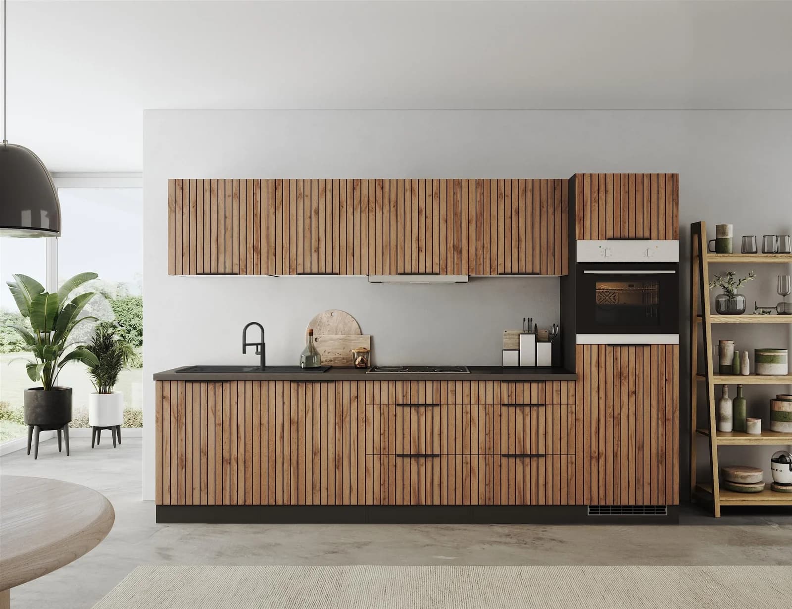 Küchenzeile KOCHSTATION KS-Lagos 300 cm Beige