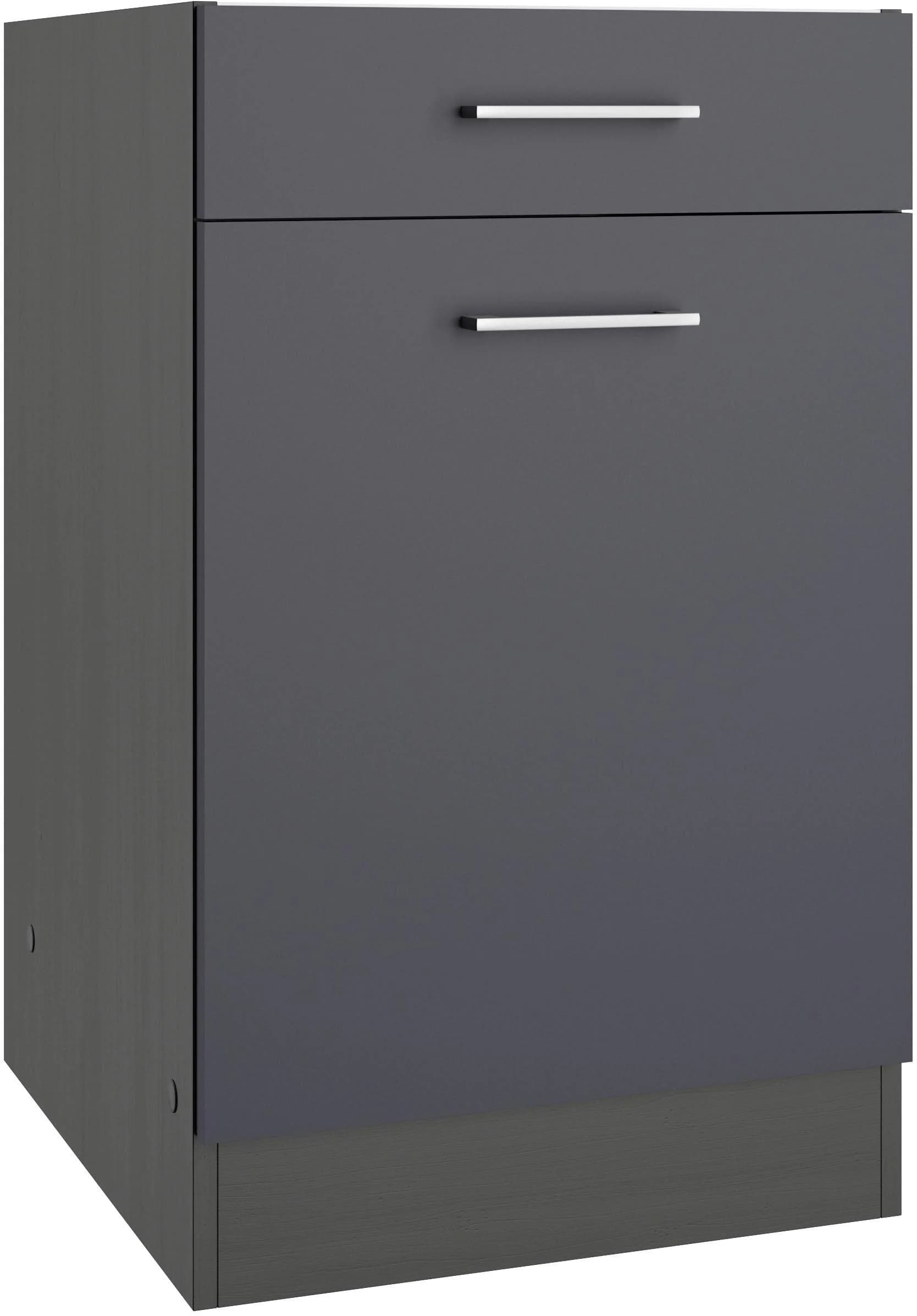 Unterschrank KOCHSTATION KS-Milan Anthrazit 50 cm