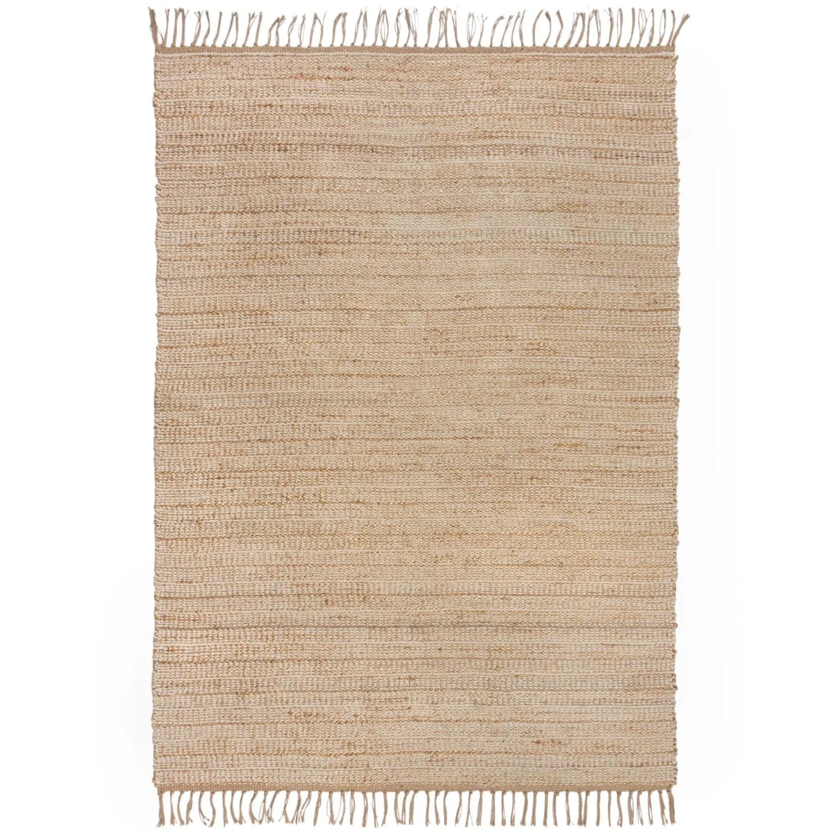 Natürlicher Teppich aus Jute, Baumwolle und Polyester
