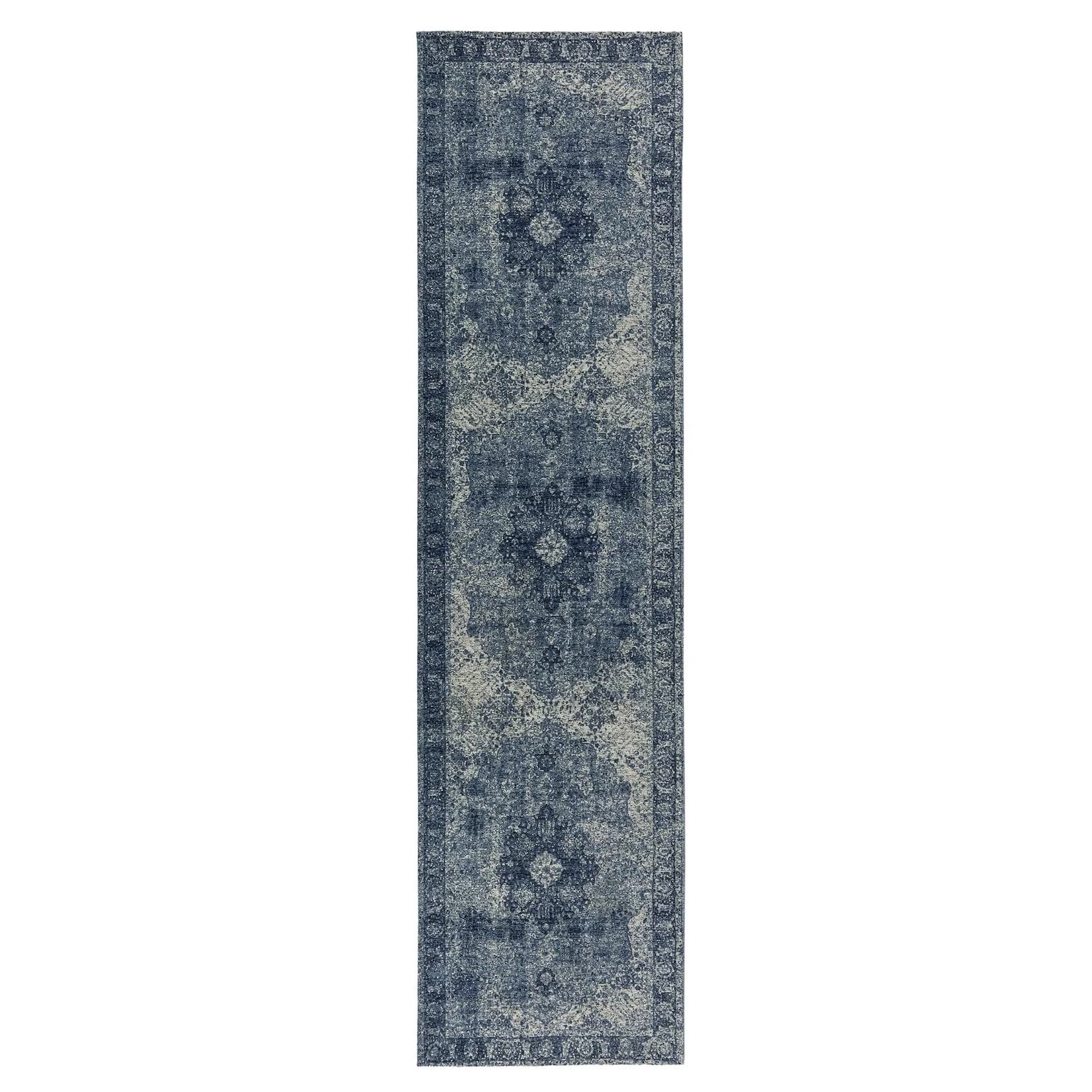 Vintage-Teppich in Blau - 60x230cm