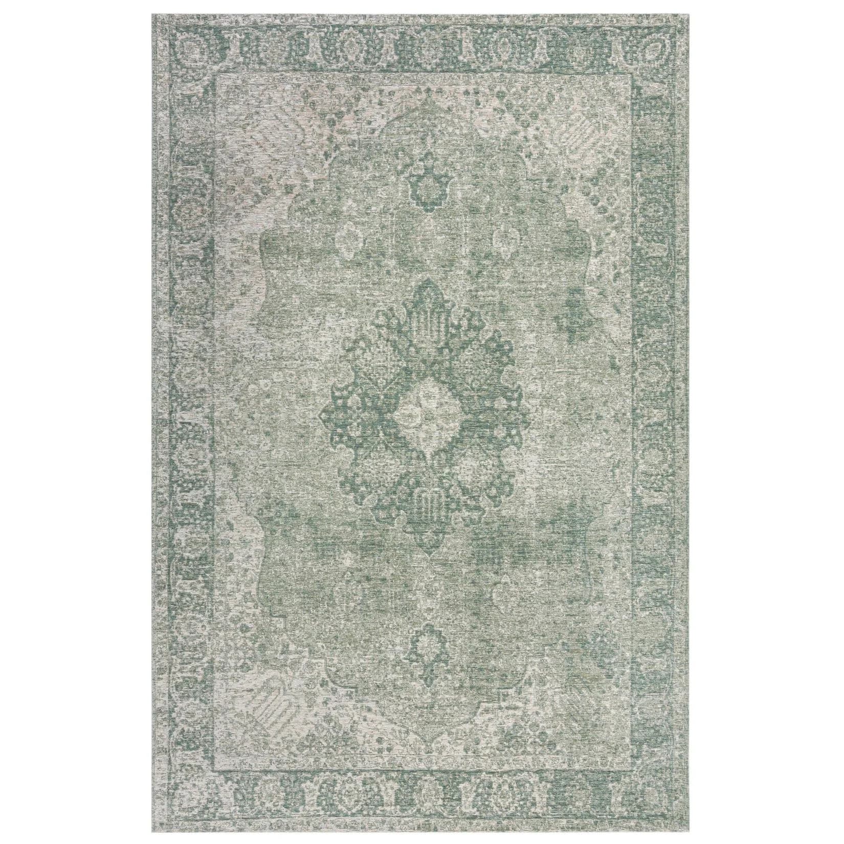 Vintage Teppich in Grün - 120x170 cm