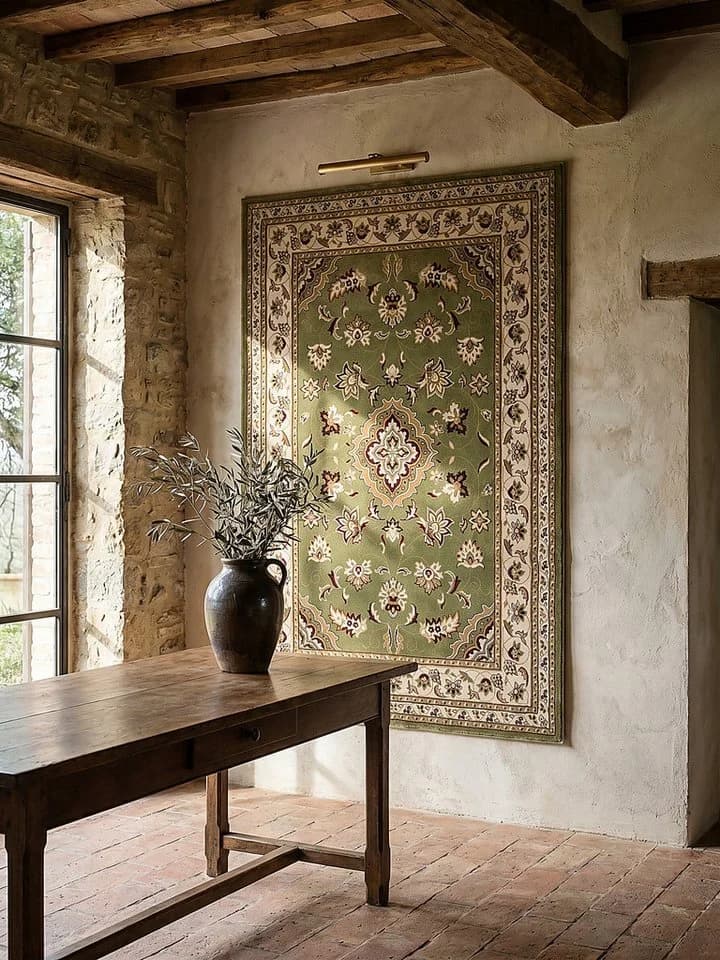 KADIMA DESIGN Teppich GLAZERT Orientalisch Floral Grün