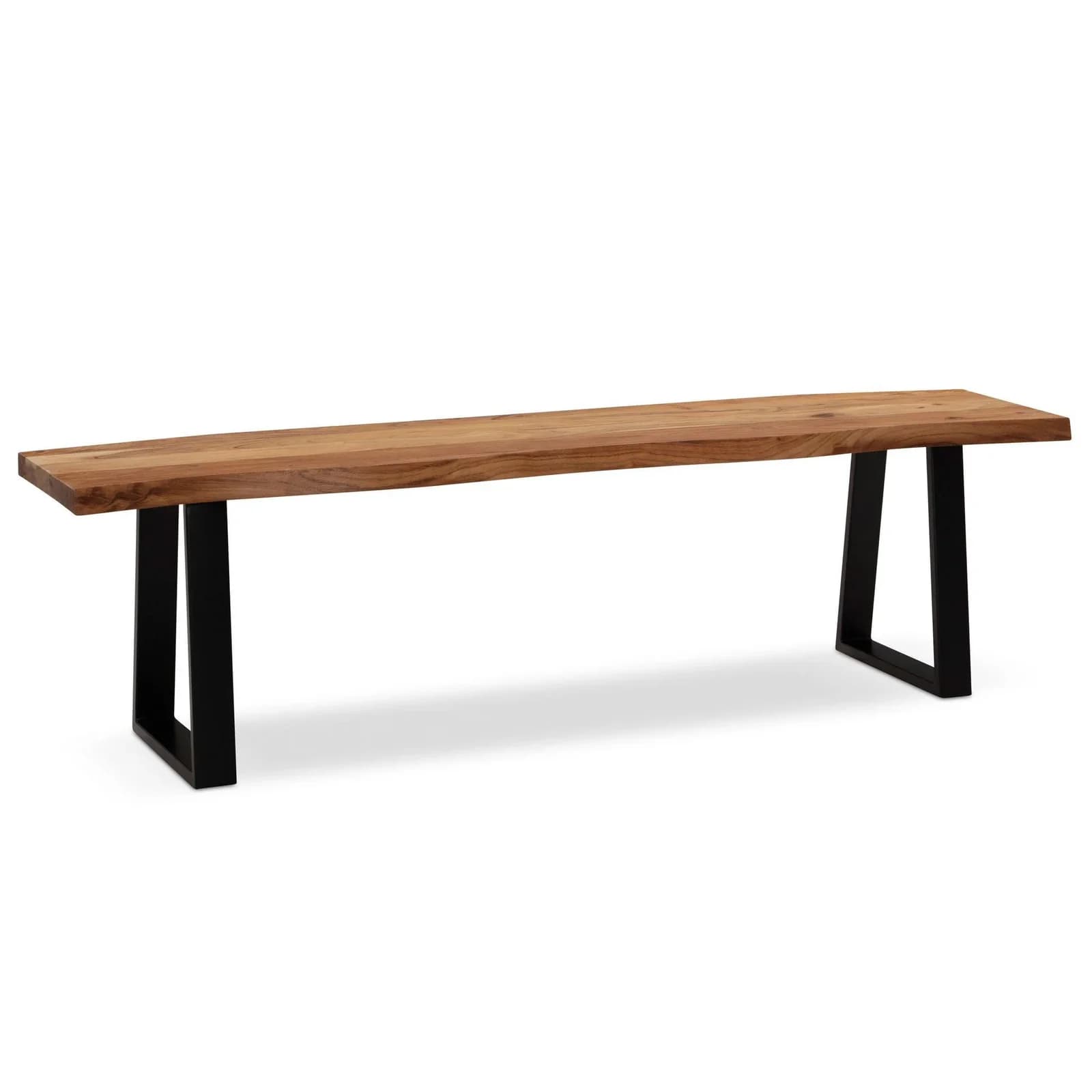 KADIMA DESIGN Esszimmerbank Massivholz Metall Baumkante Akazie